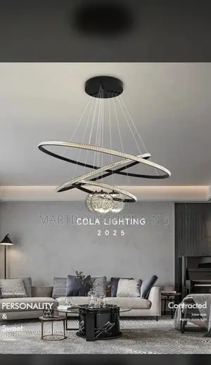 Crystal Three Ring Drop Light