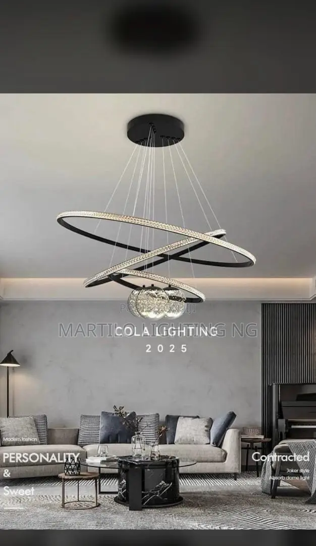 Crystal Three Ring Drop Light