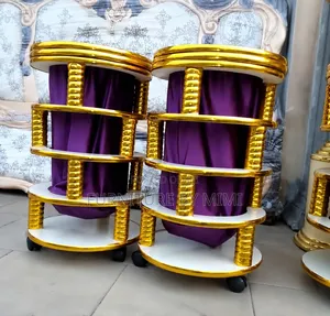 Luxury Rolling Church Offering Baskets (Gold Purple Set)