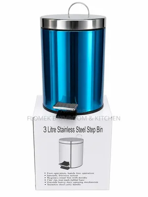 3l Stainless Steel Step Bin | Soft-Close Pedal Dustbin.