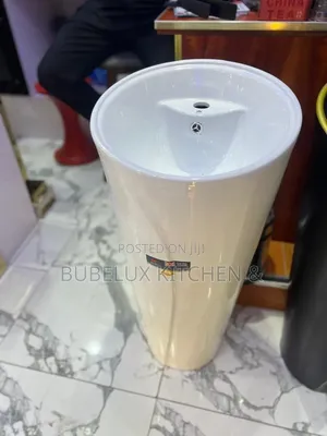 Brand New Luxury Glossy White Cone Pedestal Basin