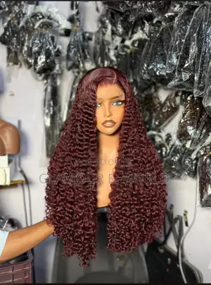 24inches 5x5 Burgundy Raw Bundle Pixie Curls 300g