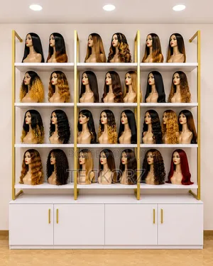 Wall Mounted Metal Wig Mannequin Display Shelve