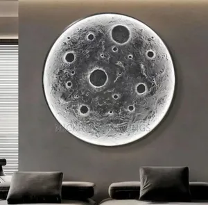 Modern Led Creative Wall Lights 3d Relief Moon Wall Lamp 800mm