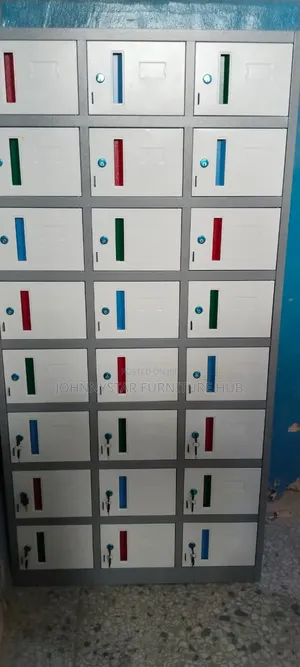Stuffzy 24 Doors Metal Lockers With Follow Come Key and Padlock Space