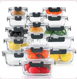 15pcs Refrigerator Glass Storage Containers