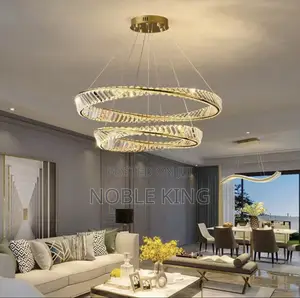 Nordic Crystal Postmodern Light Luxury Living Room Chandelier Round