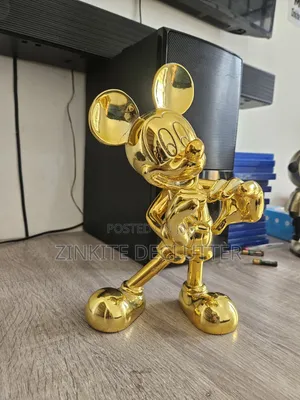Gold Mickey Mouse Decorative Sculpture