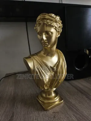 Gold Greek Goddess Bust Sculpture