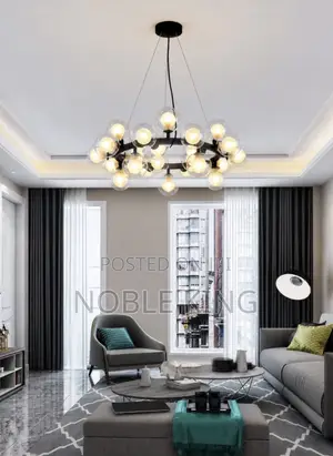 Led Bubble Chandelier Glass Ball Lighting Black Gold Pendant Lamp