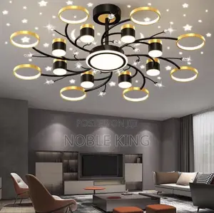 Modern Starry Sky Projection Remote Control Led Chandelier