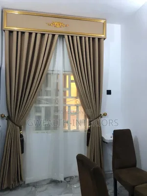 Light Brown Curtains With Board