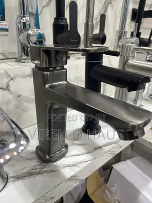 Grey Basin Mixer Tap