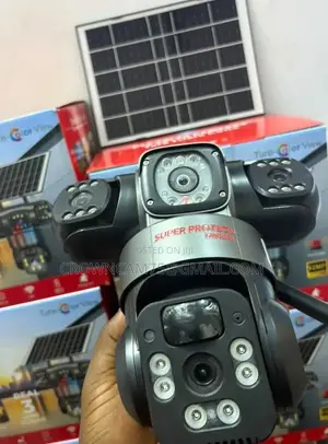 Quality 3lense Rotate V380 Triple Lens PTZ Solar Camera With Nigth