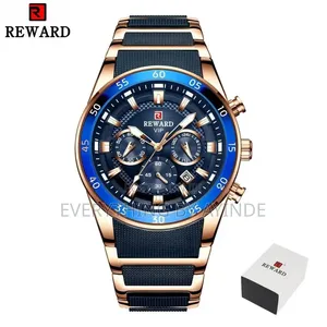 Reward Wrist Watch Analog and Digital Black and Gold With Blue