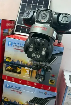 V380 Aov 3screem 3lens 4g Solar CCTV Camera – Wireless
