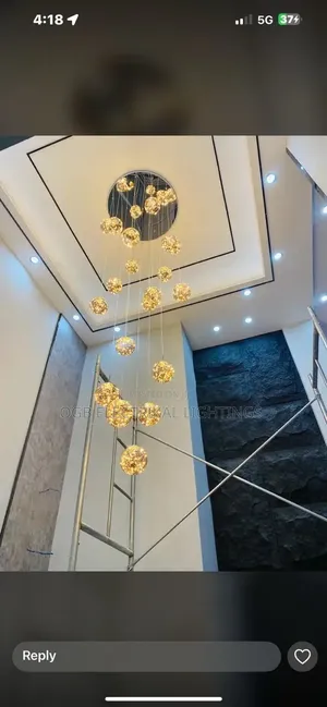 Glass Staircase Chandelier
