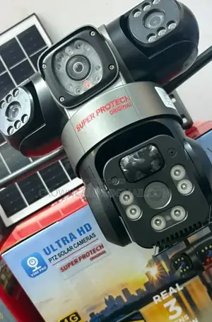 Gz Sony T34 12mp 4g Lte Solar PTZ Camera Triple Lens With Auto Track,