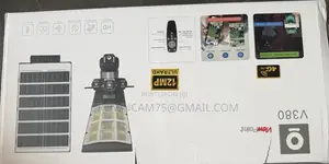 3 Lens 15mp CCTV Camera + Solar Street Light 800w + Free Pole Big Lens