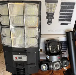 View Point Solar CCTV Camera 3lens With Street Light 4g
