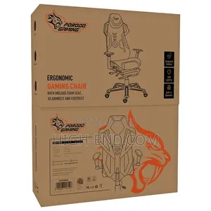 Porodo Gaming Ergonomic Gaming Chair - Pdx370bkog Black/Orange