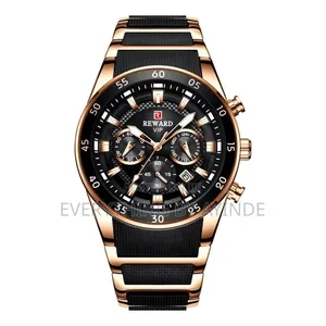 Reward Wrist Watch Analog and Digital Gold and Black