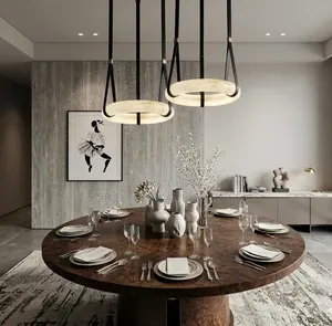 Retro Real Marble Pendant Light
