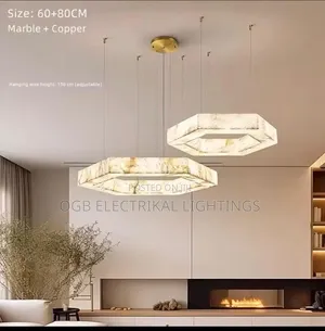 Alabaster Round Living Room Chandelier