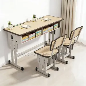 Double Student Reading Table and Chairs