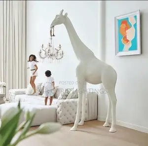 Large Cartoon Animal Shape Giraffe Crystal Floor Lamp Ornament Living
