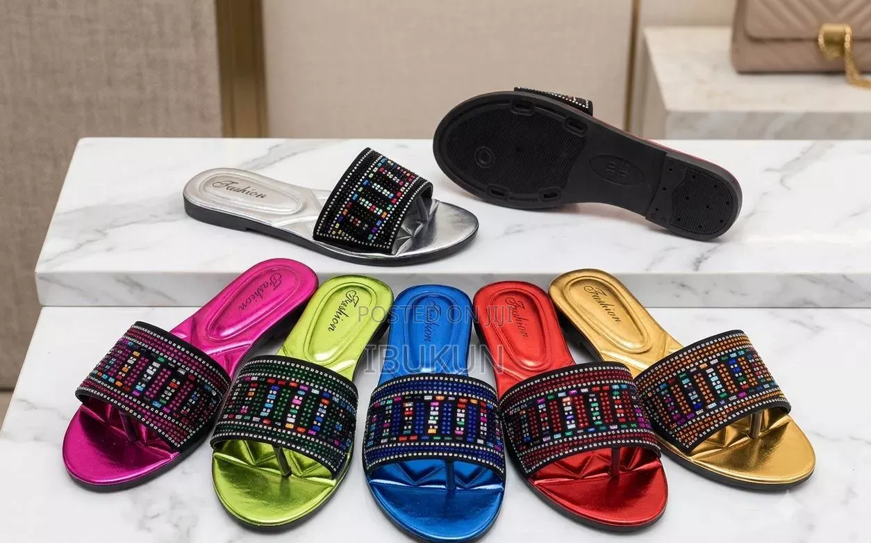 Glittered Rubber Slippers.