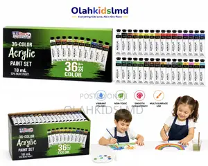 Us Art Supply 36-Color Acrylic Paint Set – 18ml Tubes, Non-Toxic