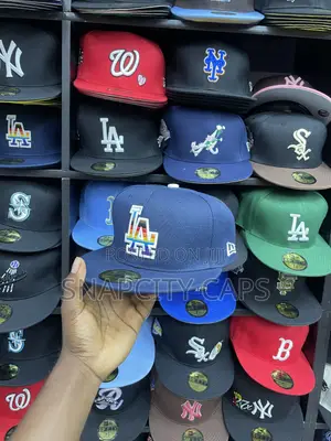 La Navy Blue Fitted Cap