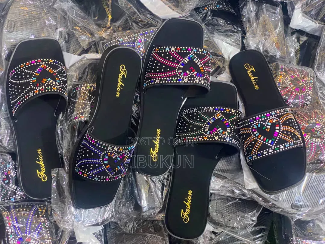 Glittered Rubber Slippers.