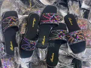 Glittered Rubber Slippers.