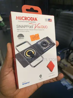 Microdia Snappad Visi.Duo, a 3-in-1 Foldable Wireless Charging Pad.