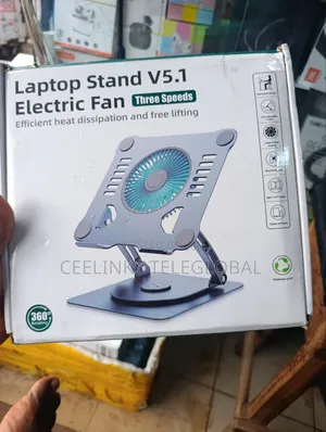 Laptop Stand V5.1 360 Base With Electric Fan