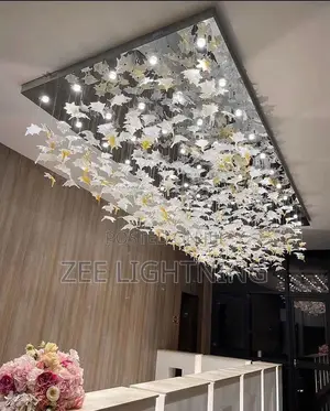 Luxurious Chandelier With Crystal Leaves (Size 1200mm)