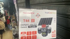 T44 4 Lens Solar Camera 3-Auto-Rotate V380 Smart Ai High Quality