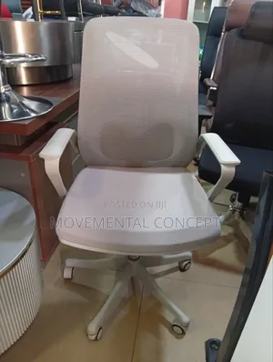Gray Mesh Office Low Back Swivel Chair With Headrest