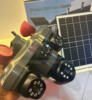 Latest V380 12mp Triple Len 4g PTZ Solar Security Camera