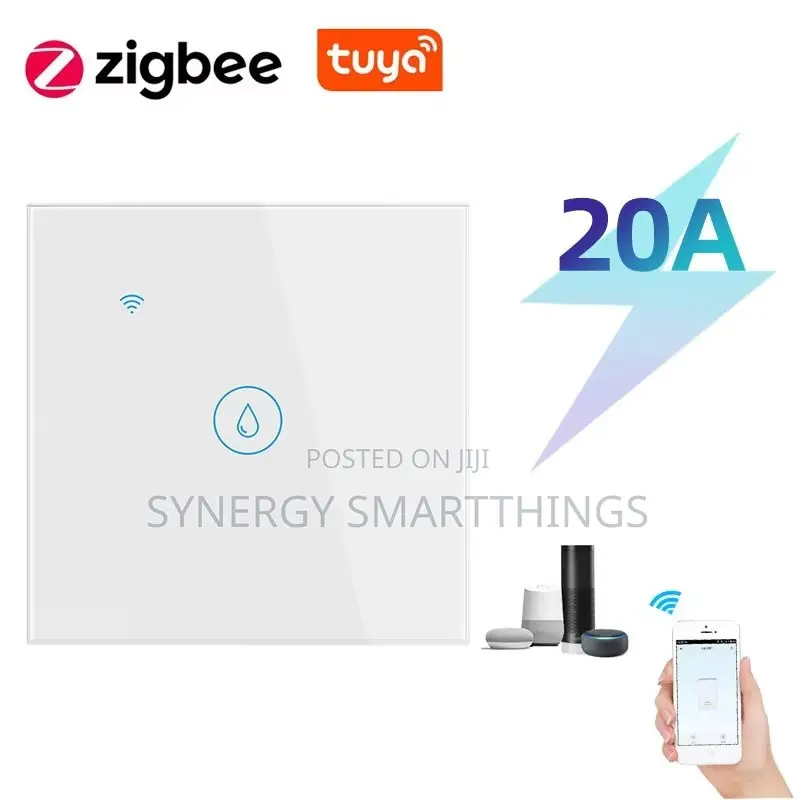 Tuya Zigbee Touch Smart 20amps Switch White Color