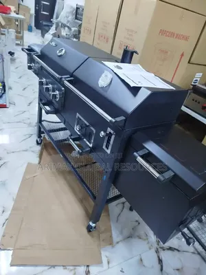Barbecue Grill Gas and Charcoal Combo With Smoker