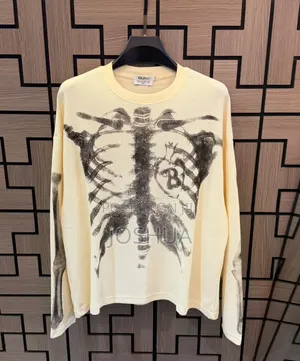 GLFS Designer Waffle Long Sleeve | Luxury Oversized Tee With Camo Arms