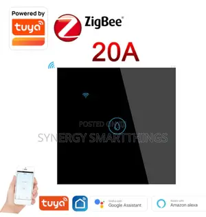 Tuya Zigbee Touch Smart 20amps Switch Black Color