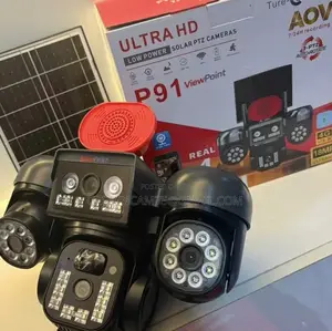 AOV Ultra HD AI Solar Security Camera – 4 Lens PTZ, eSIM/4G, 12X