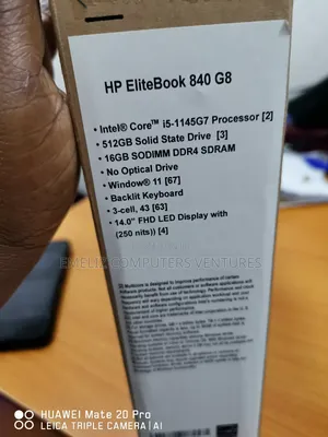 New Laptop HP EliteBook 840 G8 16GB Intel Core i5 SSD 512GB
