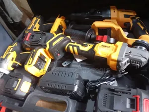 Set of Cordless Drilling, Grinder, Concrete Harmer, Impact Wrench