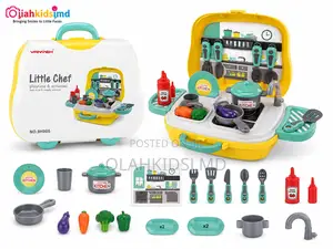 Vanyeh Little Chef Trolley Kitchen Playset – Suitcase, Ages 3+