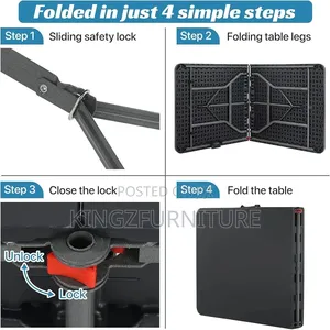 Portable Fold-in-Half Banquet Table
